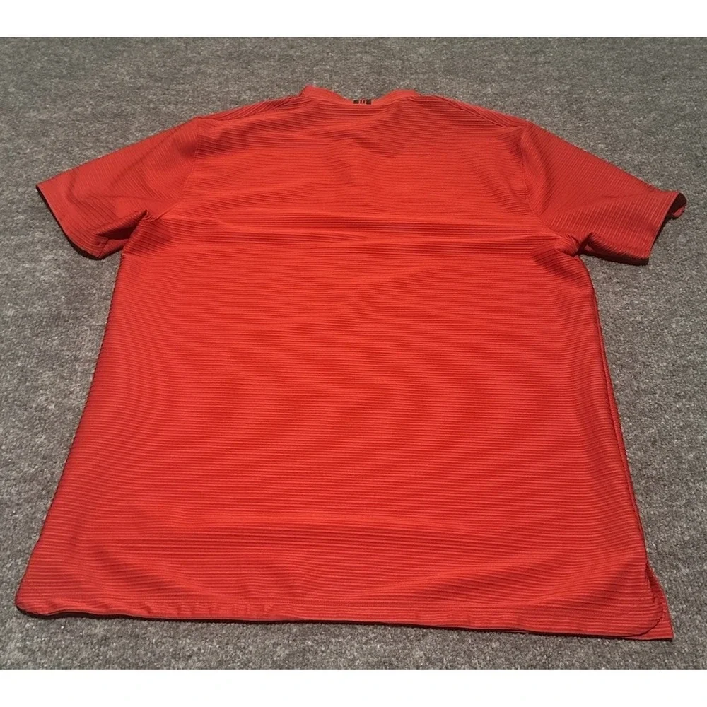 Nike Polo Shirt Mens L Red Tiger Woods Dri-FIT Golf Blade Collar CT3795-687
